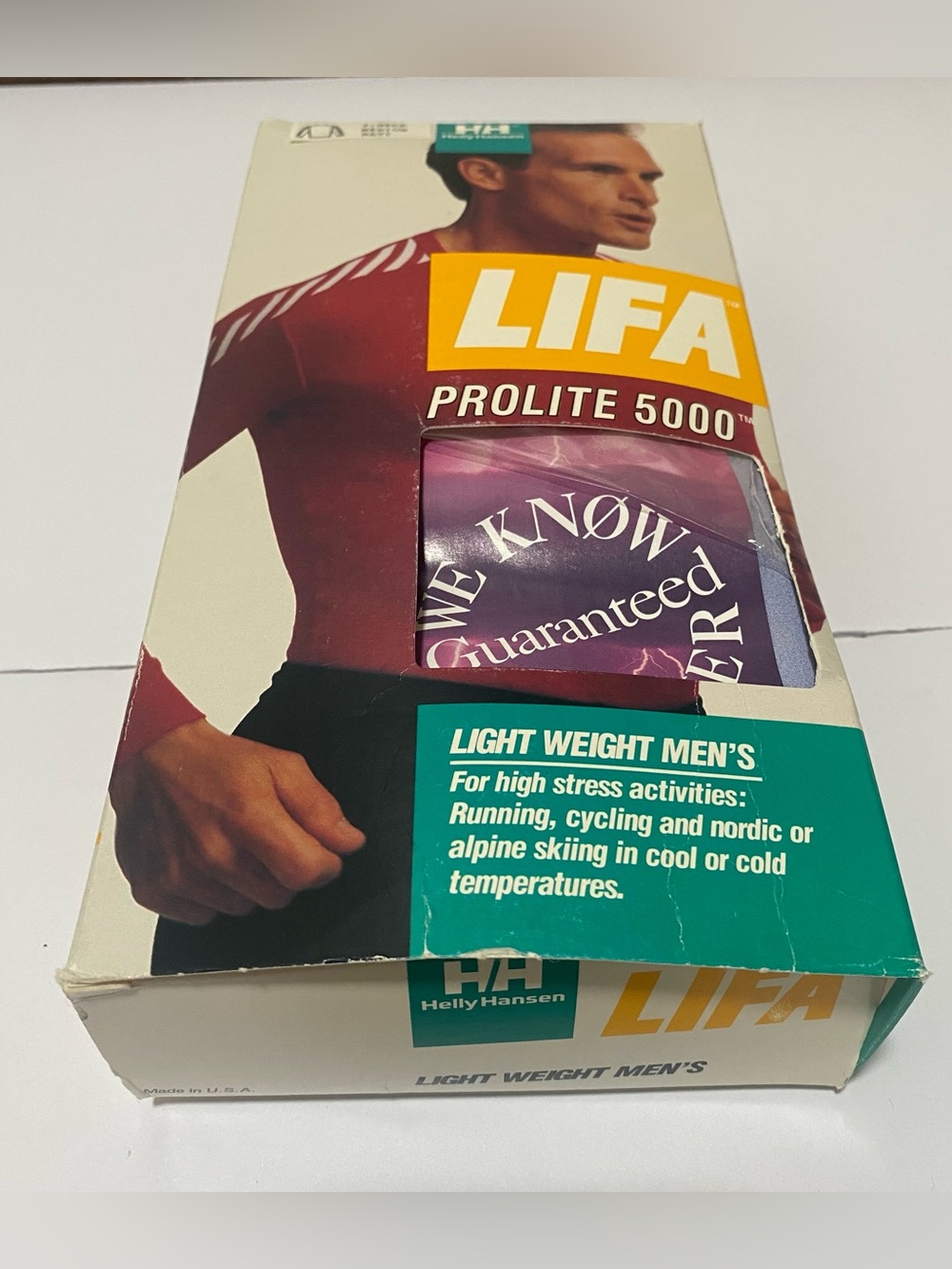 Vintage Helly Hansen LIFA Prolite 5000 Lightweight Men's T-Neck Base Layer Shirt